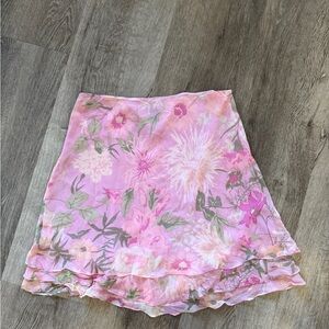 Ralph Lauren Pink Floral Mini Skirt